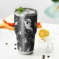 thumbnail image 3 of 30oz Ghost and Spider Web Halloween Pattern Tumblers Stainless Steel Tumbler with Lid and Straw,Vacuum Insulated Double Wall Travel Tumbler Cups Mug with Cleaning Brush for Coffee,Tea, 3 of 7