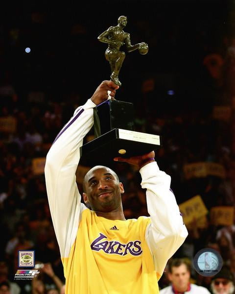 Kobe Bryant with the 2008 NBA MVP Trophy Photo Print - Walmart.com ...