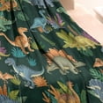thumbnail image 3 of DarkGreen Cartoon Dinosaurs Jungle Pattern Blanket,Comfortable Soft Flannel Throw Blanket,All Season,Warm Lightweight Blankets for Sofa Bed Couch Living Room Chair,30"x40", 3 of 4