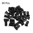 thumbnail image 4 of Uxcell Rivet Nuts Carbon Steel Knurled Flat Head Insert Nut Fastener Black M5 80 Pcs, 4 of 6
