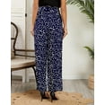 thumbnail image 2 of Sherrylily Women High Waisted Palazzo Pants Belted Wide Leg Long Trousers with Pockets, 2 of 3