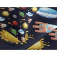 thumbnail image 4 of Ambesonne Space Quilted Bedspread Set 3 Pcs, Cosmos with Sun Planets, Queen Size, Multicolor, 4 of 5