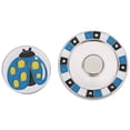 thumbnail image 1 of Marcador de pelota de golf compacto de doble capa de aleación de zinc, Clip magnético para sombrero, abrazadera, suministros de accesorios, azul/mariquita, 1 of 5