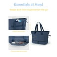 thumbnail image 7 of BAGSMART Travel Tote Bag for Women Weekender Overnight Bag, 39L Large Travel Duffle Bag Carry On Gym Bag with Luggage Sleeve and Shoe Compartment, Ladies Shoulder Handbags Top Handle Purse, Navy Blue, 7 of 7