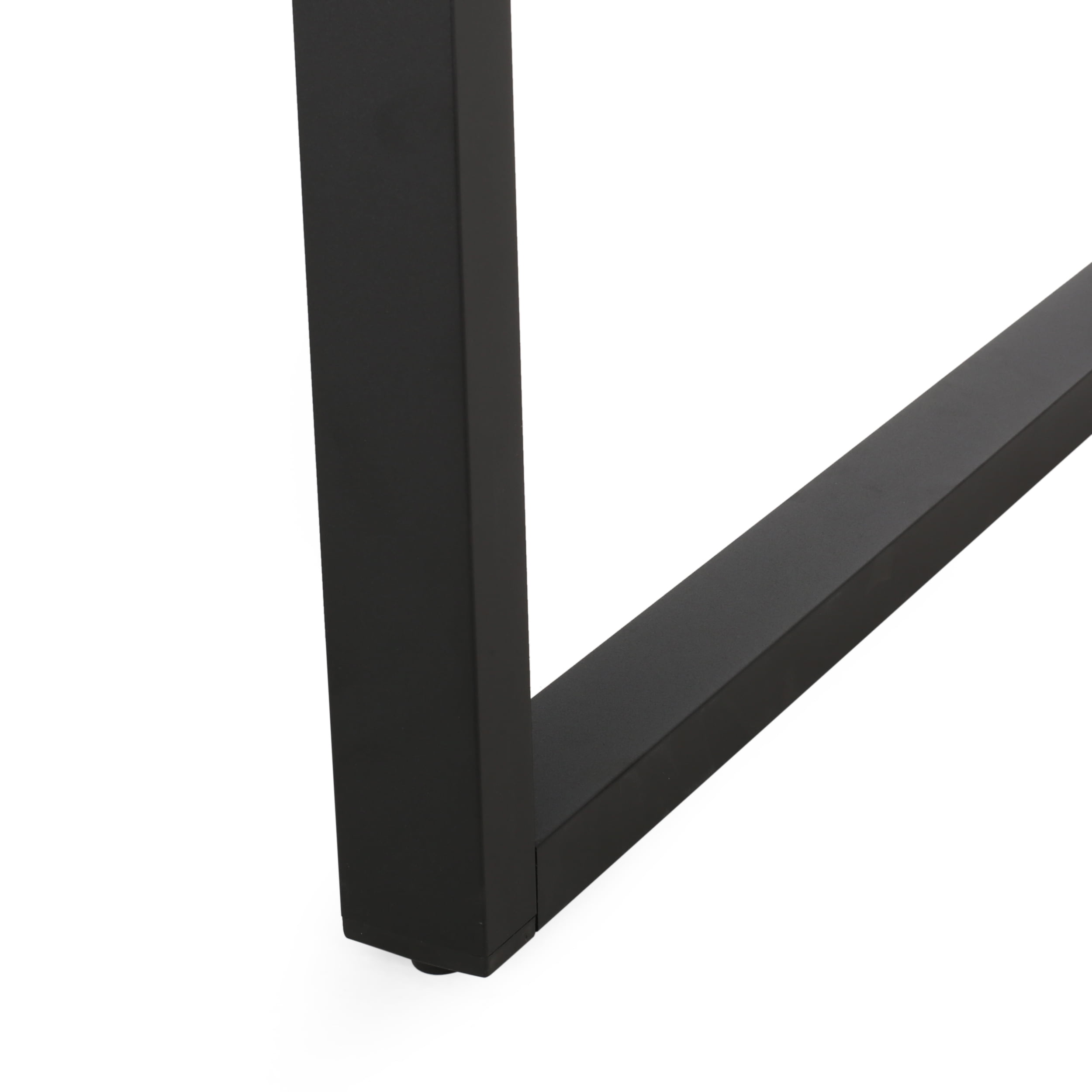 Noble House 35" Aluminum Lightweight Outdoor Dining Table, Black