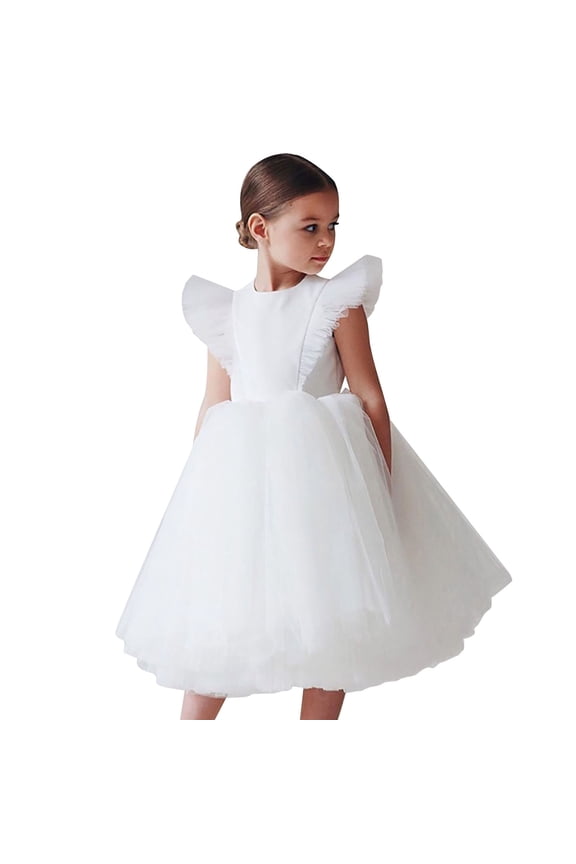 Toddler Kids Baby Girl Ruffle Pageant rty Wedding Tulle Dress Girl Short Dresses for Girls ocktail rty in Thousands