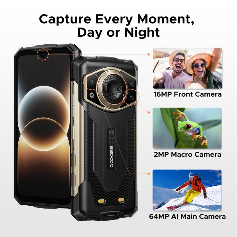 DOOGEE Fire 7 Ultra 5G Rugged phone Unlock,13000mAh Battery/33W Fast Charge,32GB+256GB(2TB TF),6.6"HD+90Hz,IP68/IP69K,125dB Speaker,Nfc,Dual Sim