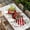 Red, variant on Valentine's Day Table Cloths for 3 Foot Rectangle Tables, Red Striped Checked Love Eucalyptus Patio Waterproof Elastic Fitted Tablecloths, Washable Rectangular Table Cover for Camping