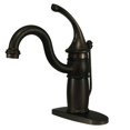thumbnail image 2 of Kingston Brass Georgian Single-Handle 1-Hole Deck Mount Bathroom Faucet Polished Brass Brass Finish, 2 of 2