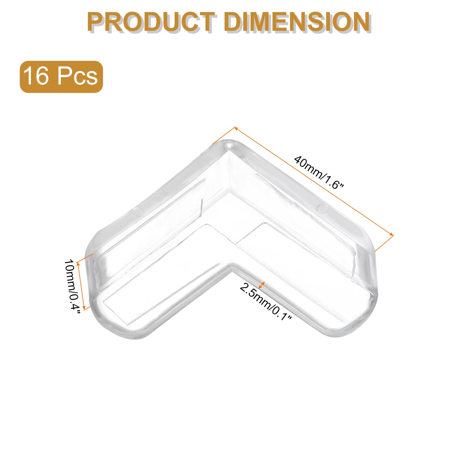 Unique Bargains Corner Protectors for Table Edges Furniture Safety Shapes Clear