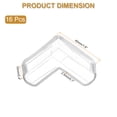 thumbnail image 2 of Uxcell Protecteurs d'Angle 16 Pcs Protecteurs d'Angle de Table Garde d'Angle de Meuble et Pare-Chocs de Bords (en L, Transparent), 2 of 6