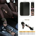 thumbnail image 4 of Jeiento Dragonfly Car Accessories Sets 14pcs Car Seat Cover Protector Steering Wheel Cover Seatbelt Pads Auto Armrest Cover Trash Bin Rearview Mirror Cover Floral Handbrake Cover Set Coasters, 4 of 7