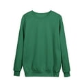 thumbnail image 2 of Patlollav Women Round Neck Sweatshirt Long Sleeves Casual Shirts Color Crewneck Pullover Tunic Tops, 2 of 6
