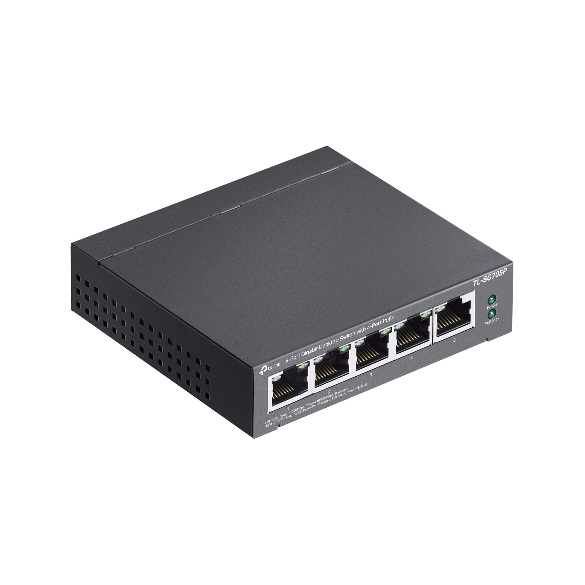TP-Link 5-Port Gigabit PoE+ Desktop Switch| 4 PoE+ Ports @65W