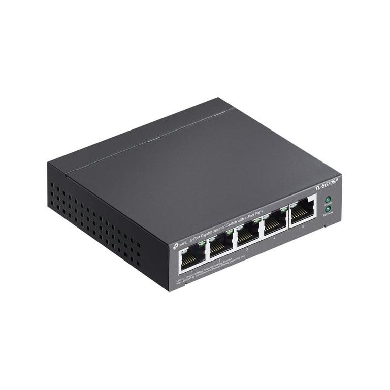 TP-Link 5-Port Gigabit PoE+ Desktop Switch| 4 PoE+ Ports @65W