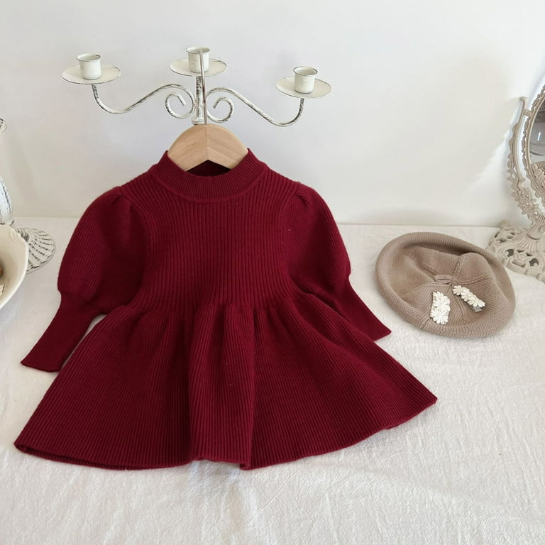 Sweater Dress,Toddler Girl Knit Sweater Dress Kids Long Sleeve Casual Birthday Party Dresses,Fall Sweater Dress,3-4 Years,Z01 Red Sweater Dress,Toddler Girl Knit Sweater Dress Kids Long Sleeve Casual Birthday Party Dresses,Fall Sweater Dress,3-4 Years,Z01 Red
