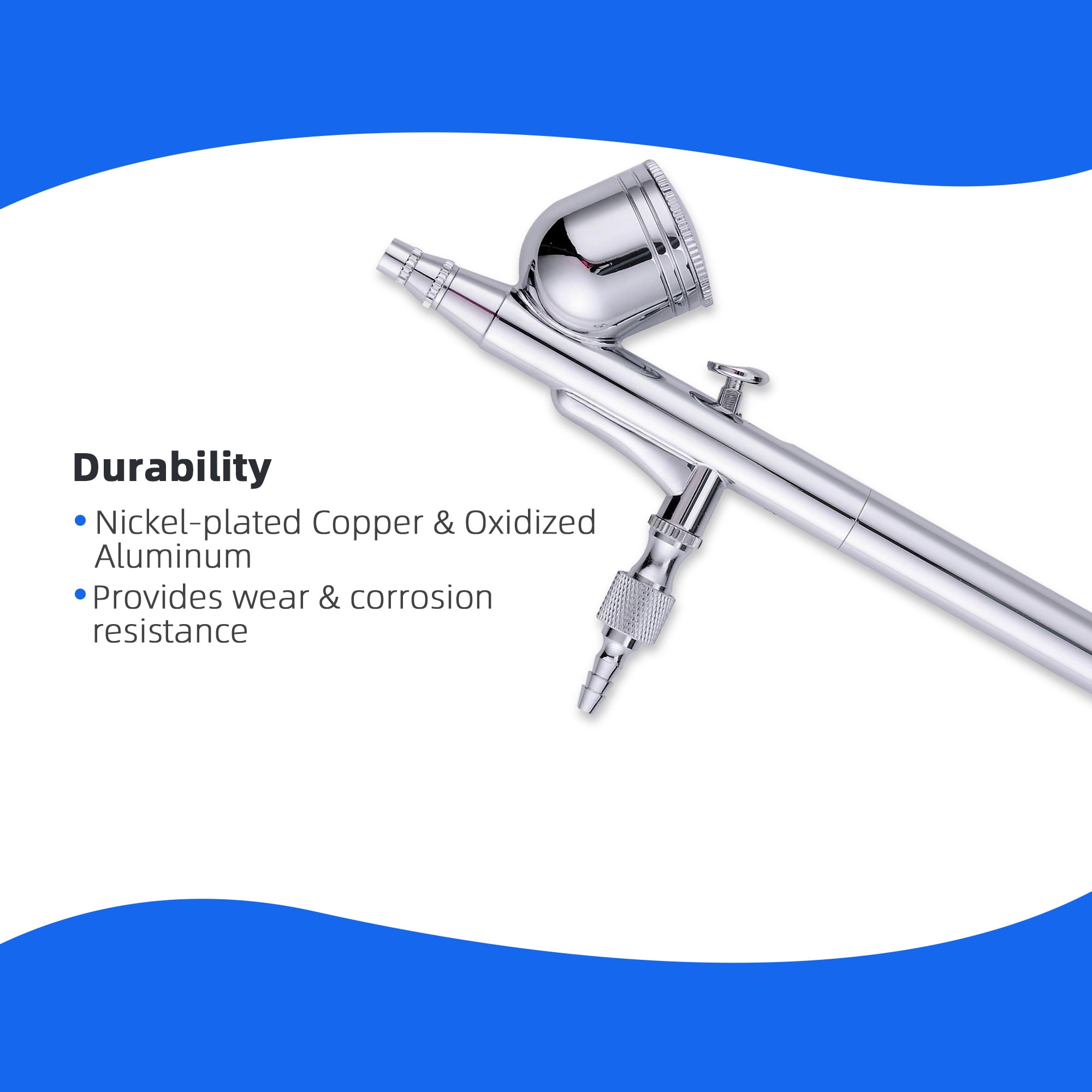 0.3mm Dual Action Airbrush Gun Kit Gravity Feed Spray Gun Tattoo Nail Art Makeup Cake Decorating Hobby