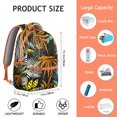 thumbnail image 6 of Hawaii Tropical Wind Palm Leaves Print Backpack: Durable Lightweight Laptop Daypack, Large Capacity Bookbag for High School College Students, Perfect Gift for Campus Commute, 6 of 6