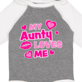 thumbnail image 4 of Inktastic My Aunty Loves Me with Hearts and Kiss Boys or Girls Long Sleeve Baby Bodysuit, 4 of 5