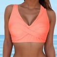 thumbnail image 2 of UAYOTSE Swimwear for Women Plus Size Going Out Lace Tie Back Tops Underwire Full Coverage Bikini Top Push Up Swim Crop Top,Sizes XL, 2 of 9