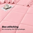 thumbnail image 4 of YEPCLUB Comforters Full size, Duvet Insert, All Season Duvet, Pink Down Alternative Hotel Comforter, Lightweight Quilt with Corner Tabs, Machine Washable (Pink, Full 82x86 Inches), 4 of 10