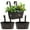 Black, variant on Keyohome 3Pcs Hanging Flower Pots,Metal Wall Planter,Iron Bucket Planter for Indoor Outdoor,Railing Hanger with Detachable Hooks,Drainage,Rustproof,off-White,10.6"