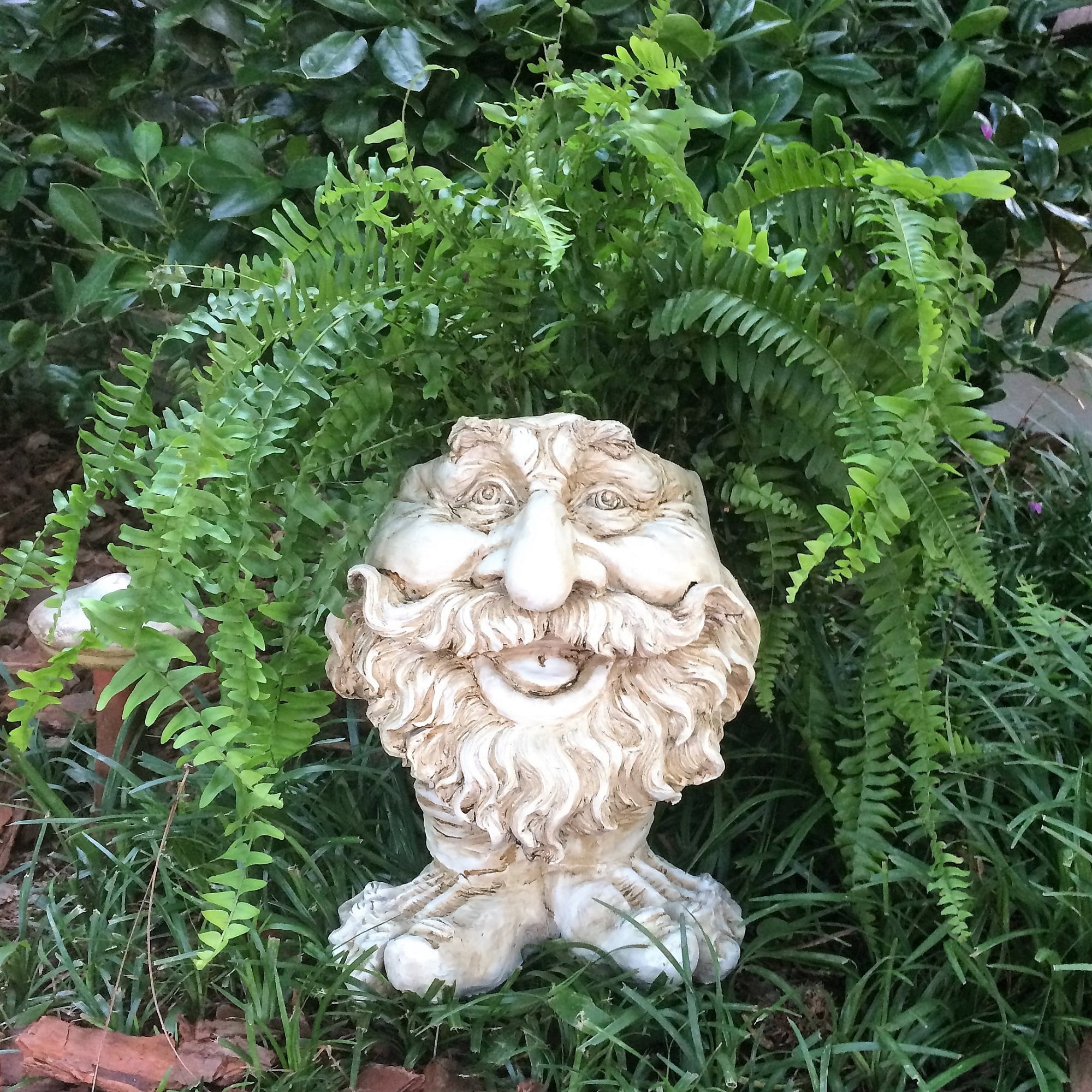 Homestyles Antique White Ole Salty the Muggly Face Humorous Statue Planter Pot