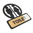 thumbnail image 1 of Restroom Sign Decor Door Plates Bathroom Door Signs for Office Mall Washroom TOILET, 1 of 8