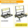 thumbnail image 6 of Garvee Folding Drywall Cart Heavy Duty Panel Dolly Cart 2200lbs Capacity, Drywall Dolly Plywood Carts with 4 Swivel Casters Extendable Deck, Sheetrock Dolly Handling Wall Panel Lumber Sheetrock, 6 of 9
