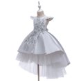 thumbnail image 4 of Esaierr Kids Girls Lace Flower Princess Dress 3-12Y Toddler Wedding Ball Gown Pageant Birthday Evening Dresses for Girls Tulle Dress, 4 of 7