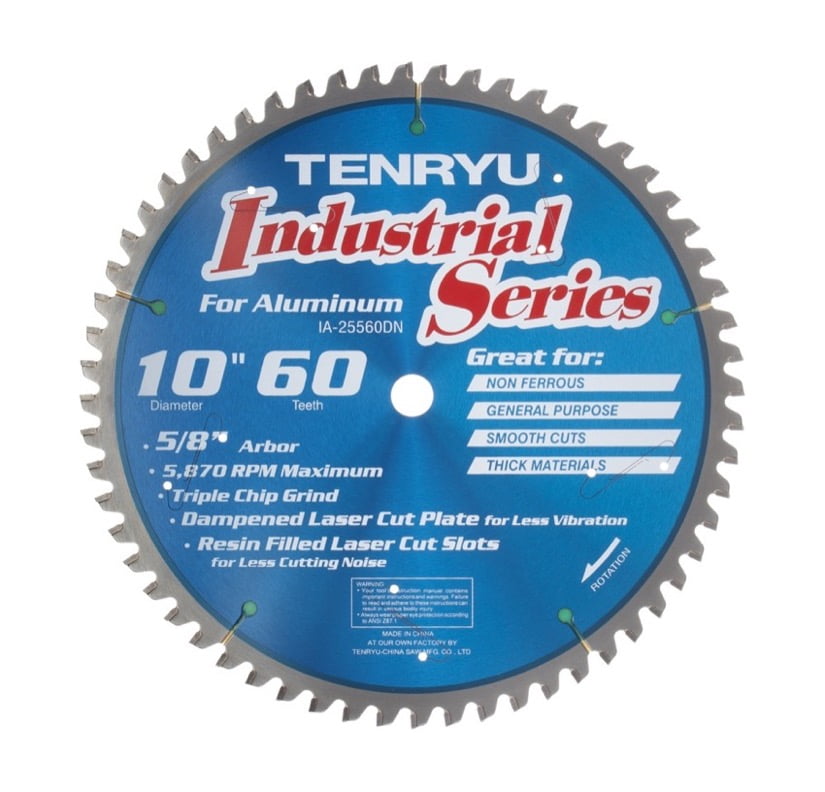 Tenryu RS-25540-U 10/" Rapid-Cut Industrial Thin Saw Blade 40T 5//8 Arbor