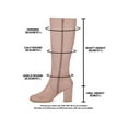 thumbnail image 6 of BLISSFUL STEP Valentine's Women's Knee High Boots Side Zipper Faux Suede Block Chunky Heels Dust Pink 7, 6 of 7