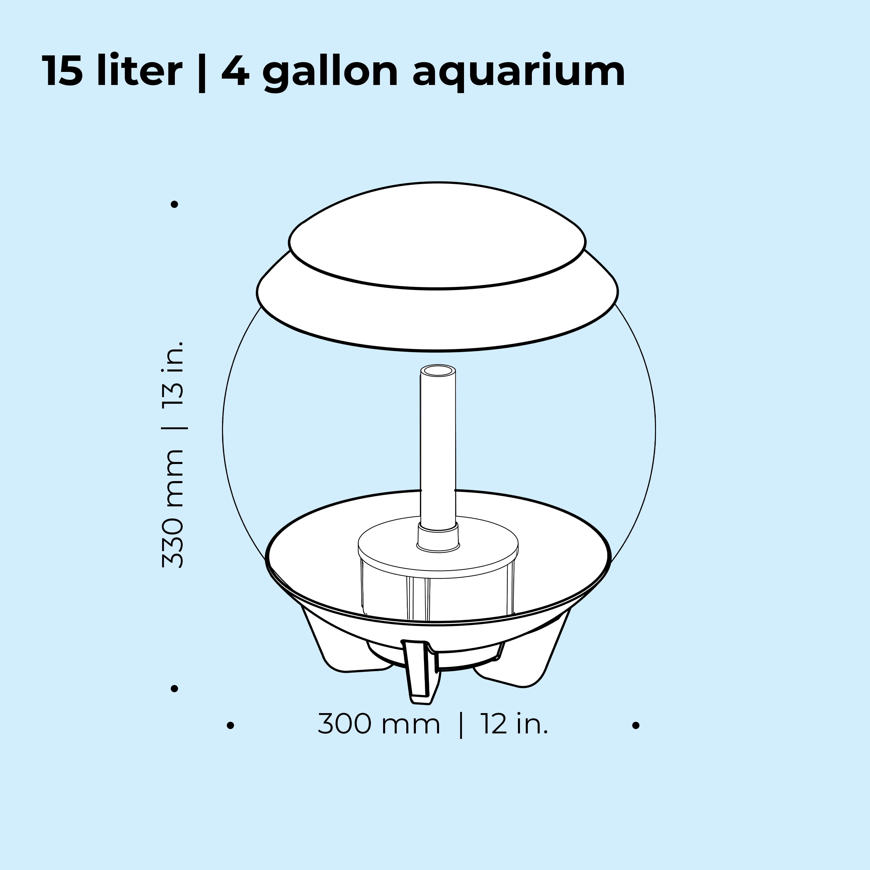 biOrb HALO 15 Aquarium with MCR Light - 4 gallon, white
