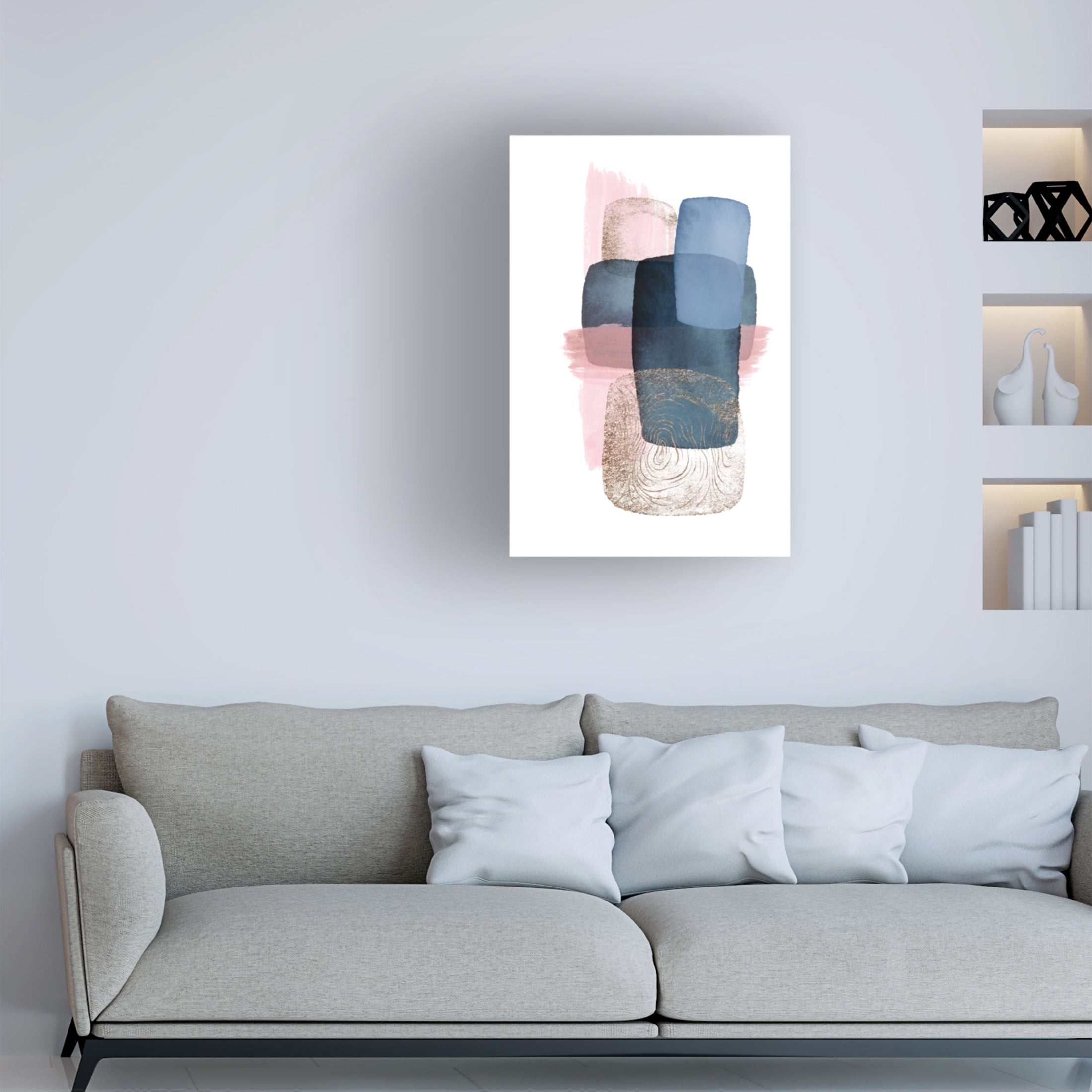Trademark Fine Art Sally Ann Moss Monday blues 2 Canvas Wall Art