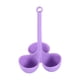 thumbnail image 4 of 2 x Rejilla para vaporera de huevos Organizador Soporte Bandeja Accesorios para cocinar al vapor Dispensador de almacenamiento Violeta 3 agujeros, 4 of 9
