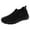 Black, variant on Siilsaa Women's Athletic Walking Shoes Slip On Casual Mesh-Comfortable Tennis Workout Sneakers(White,8.5)