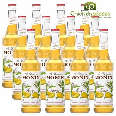 Monin Premium Mango Syrup – Juicy Tropical Radiance & Sweet Exotic Depth, 750 mL (25.36 oz) Professional Bottle – Bulk 12/Case