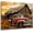 Red and Orange-01, variant on Rustic Farmhouse Canvas Wall Art Old Car and Cattle with Barn Framed Canvas Art Farm Cow and Sunflowers Canvas Wall Art Decor for Living Room Brown Bedroom Bathroom Decor, 16 x 12 inch