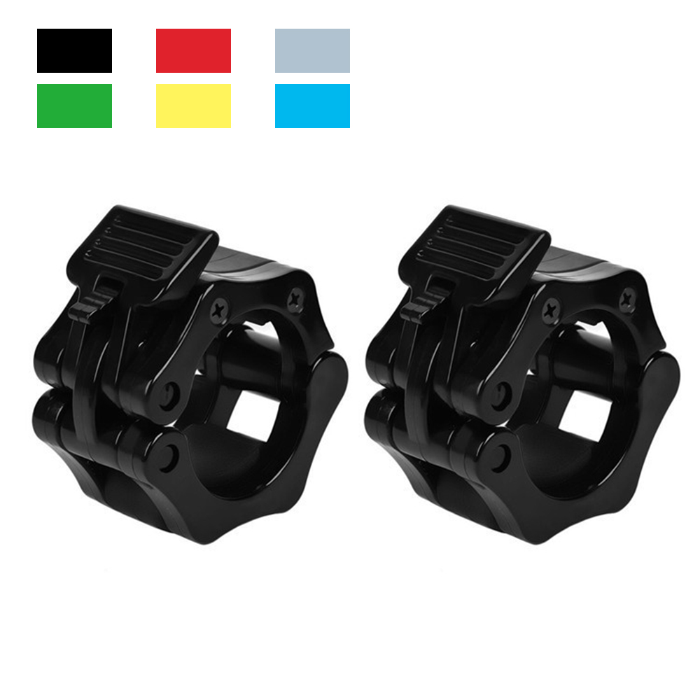 LAVIANA 2PCS Olympic Barbell Clamps 1 Inch Quick Release Non-Slip Barbell Collars Lockdown Weight Clamps for Professional Training Strong Lifts and Olympic Training Black