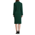 thumbnail image 3 of Conjunto de falda de 2 piezas INSPIRE CHIC para mujer, blazer formal de negocios y falda lápiz M verde, 3 of 5