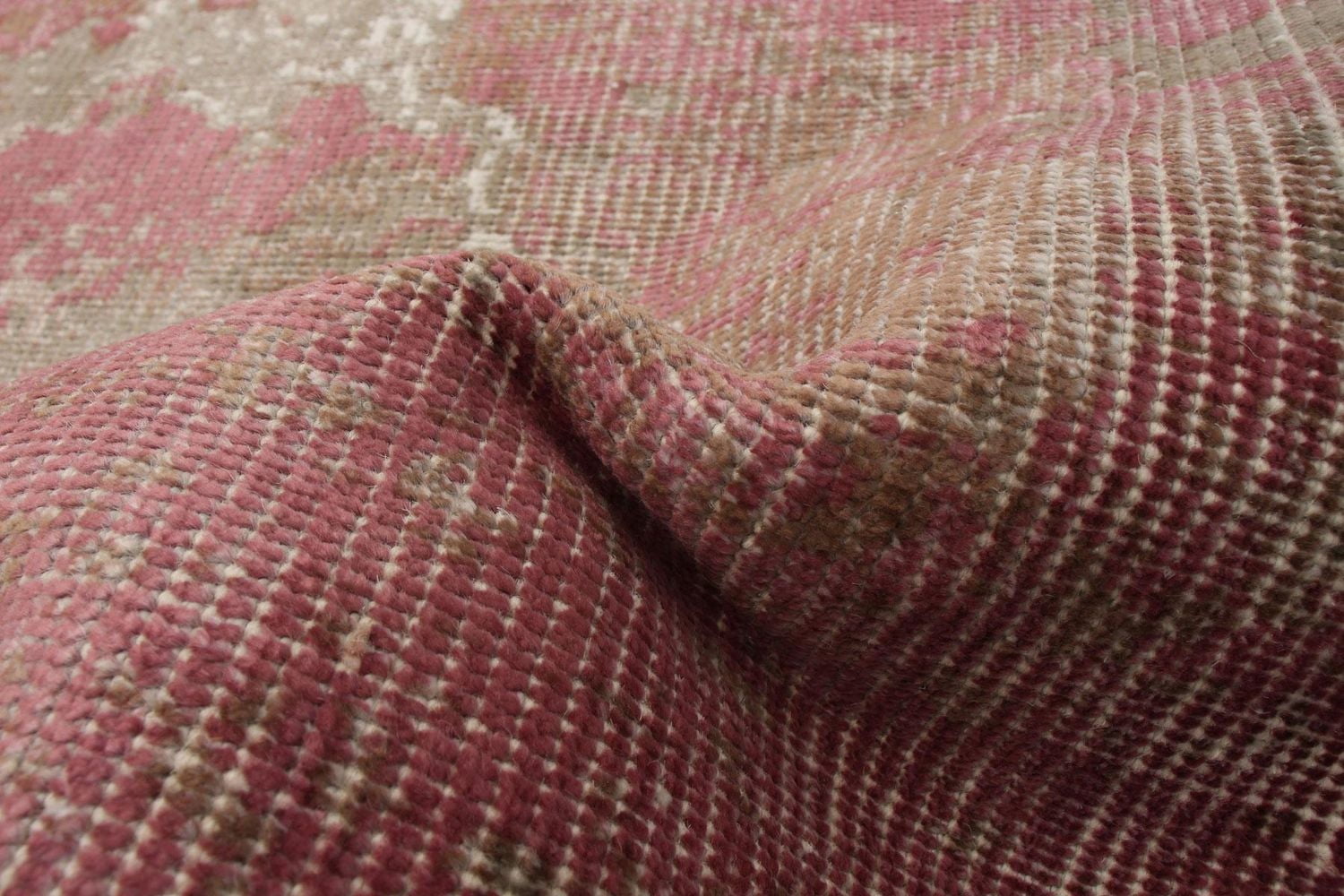 ECARPETGALLERY Tapis Métier Main pour Salon, Salle à Manger et Chambre à Coucher Contemporain Collection Galleria 5'0" x 7'8" en Rose