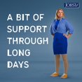 thumbnail image 2 of JOBST Relief Knee High Graduated Compression Socks 20-30mmHg - Comfortable Unisex Design - Closed Toe, Black, Large Full Calf, 2 of 7