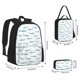 thumbnail image 2 of Easygdp Cute Shark Mochila para Niños y Niñas con Set de Caja de Almuerzo y Estuche para Lápices 3 en 1, Mochila Escolar Estampada para Adolescentes, 2 of 7
