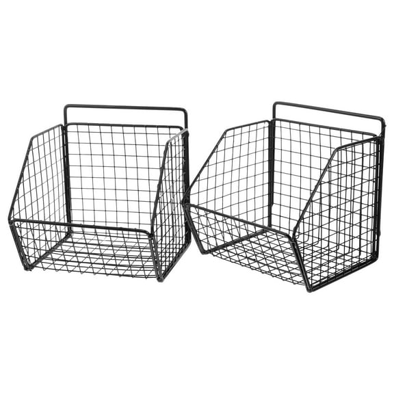 ULTNICE 1Set Wall Hanging Vegetable Holder Carbon Steel Kitchen Storage Basket For Organizing Potatoes And Onions