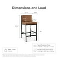 thumbnail image 5 of Odelia Counter Stool Set of 4, Pecan Brown, 5 of 8