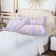 thumbnail image 6 of Plush Pillow Cases Standard Size Ultra Soft Warm Pillowcases with Zipper Blue Pink Shells 20"x26", 6 of 9