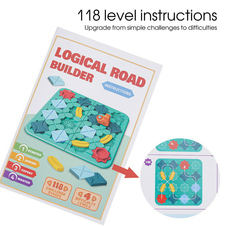 Niyofa Logical Road Builder Board Game STEM Toy for Boys and Girls