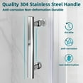 thumbnail image 5 of Sunny Shower Bi-Fold Frameless Pivot Swing Shower Door Enclosure 32" W x 72" H in Chrome Finish, 5 of 10