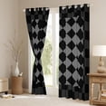 thumbnail image 3 of Manfei Boys Girls Geometric Plaid Blackout Curtains Set of 2 (52x84 Each),Vintage Aesthetic Window Curtains,Minimalist Grid Curtains and Drapes,Ultra Soft Home Decor, 3 of 6