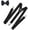 Black - Suspender & Bow Tie Set, variant on Mens Suspenders 1" Inch Elastic Adjustable Y-Back Clip-on Suspender